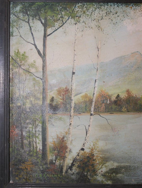20th Century Oil Painting.  New Hampshire White Mountains