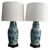 Large Chinese porcelain lamps