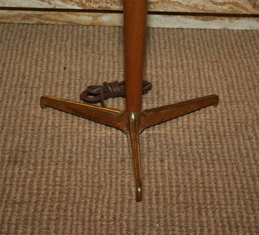 American Tripod Floor Lamp Table by Edward Wormley for Dunbar