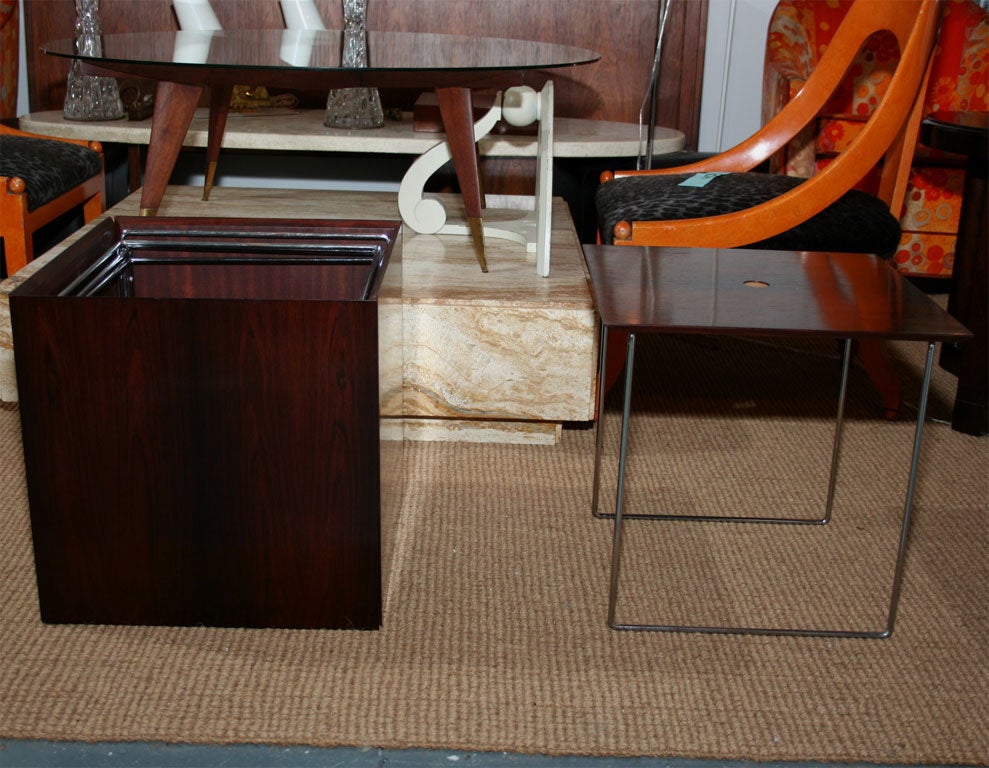 Scandinavian Modern Danish Magic Puzzle Cube Rosewood Nesting Tables by Poul Norreklit for GP Farum For Sale
