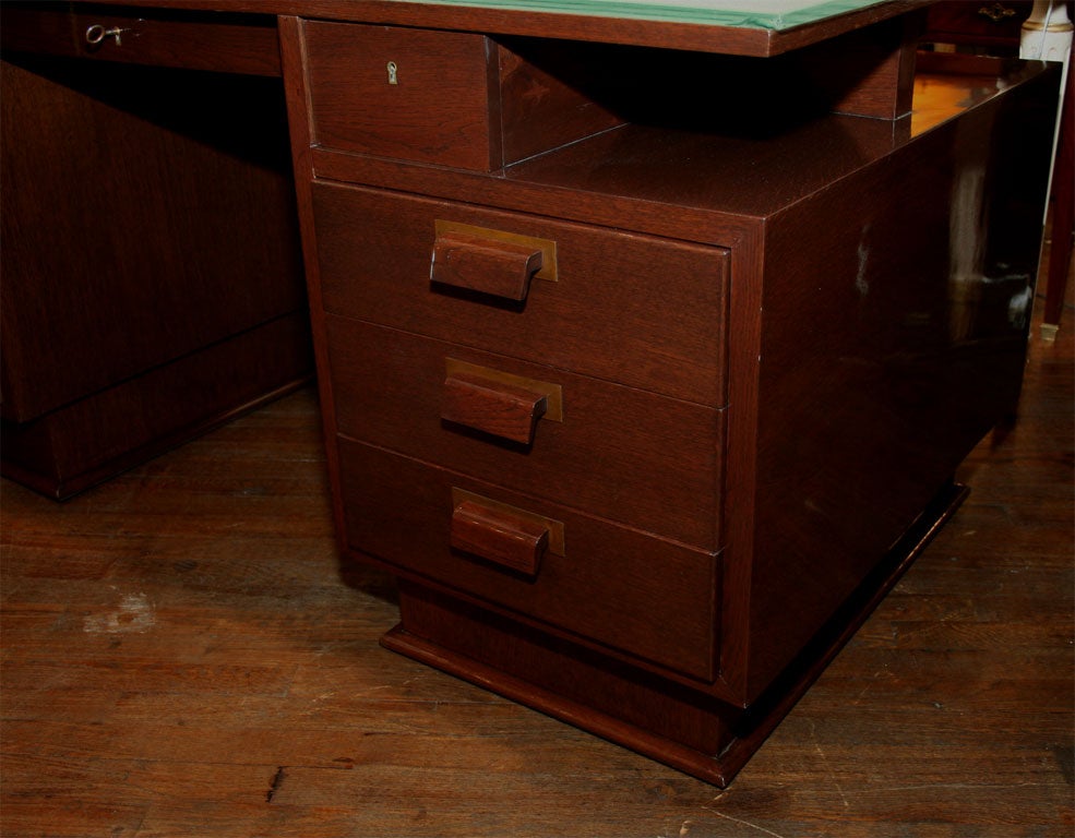 A modernist pedestal desk