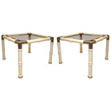Faux Bamboo Side Tables