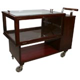 Vintage Bauhaus Drinks Trolley in Walnut