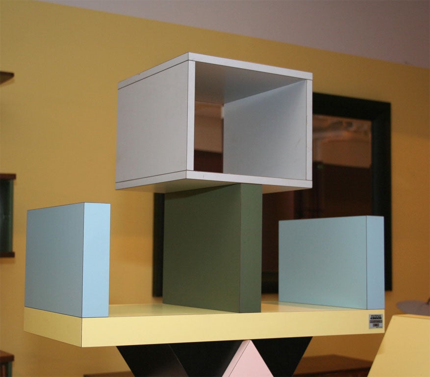 20th Century Memphis W. Carlton; bookcase room divider by Ettore Sottsass