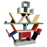 Memphis W. Carlton; bookcase room divider by Ettore Sottsass