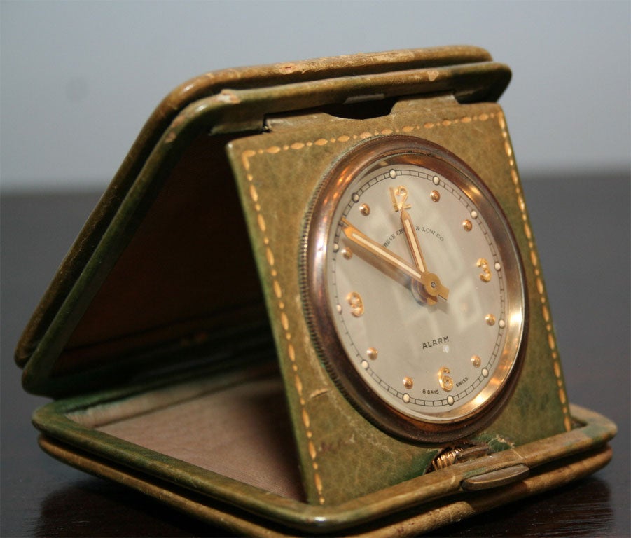 Brown Leather Travel Clock 3