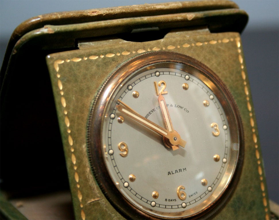 Brown Leather Travel Clock 4