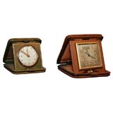 Brown Leather Travel Clock