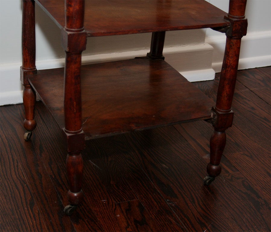 Mahogany Wine Server with Marble Inset Top