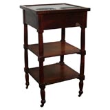 Mahogany Wine Server with Marble Inset Top