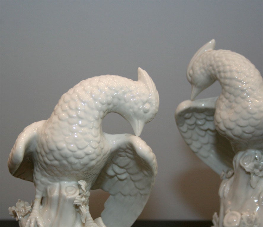 Pair of Italian Porcelain Birds at 1stDibs