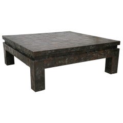 A Maitland Smith Oxidized Copper Low Table