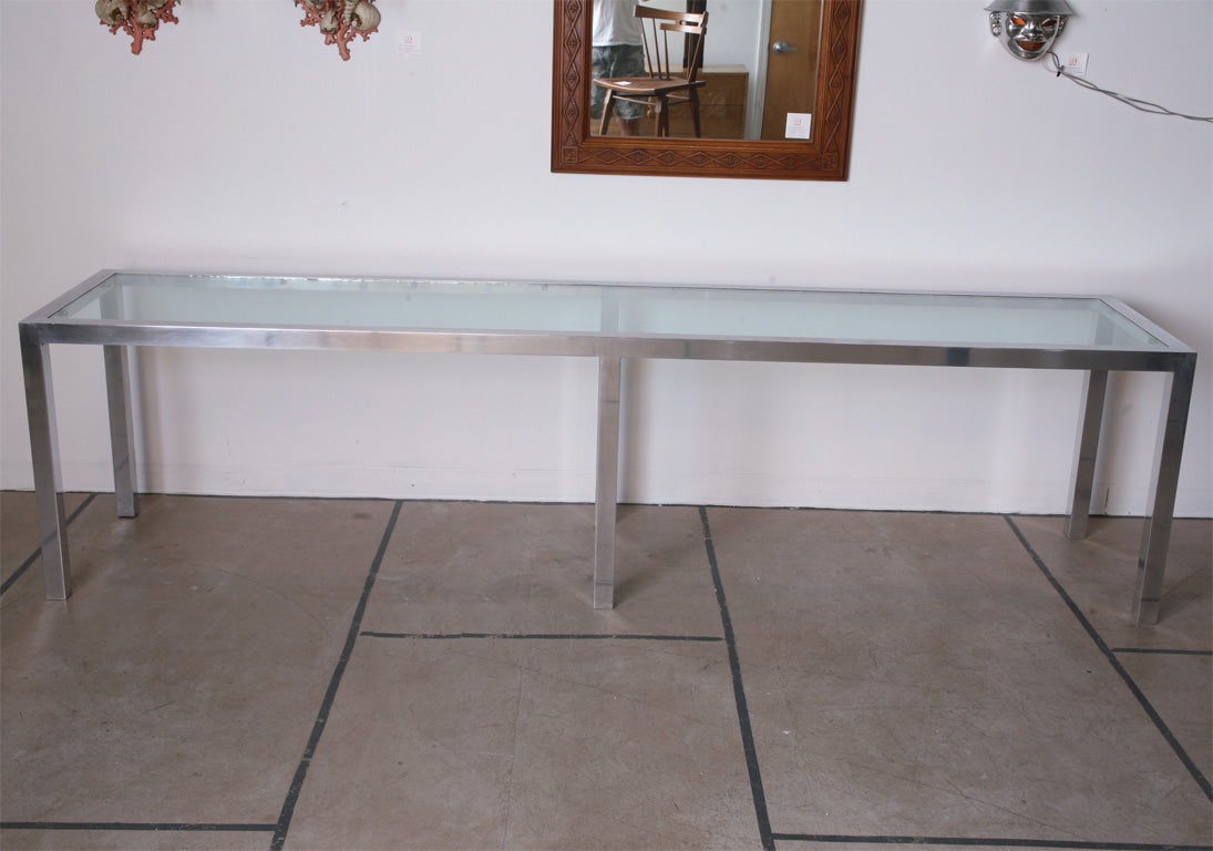 Huge 114 Inch Aluminum Console Table