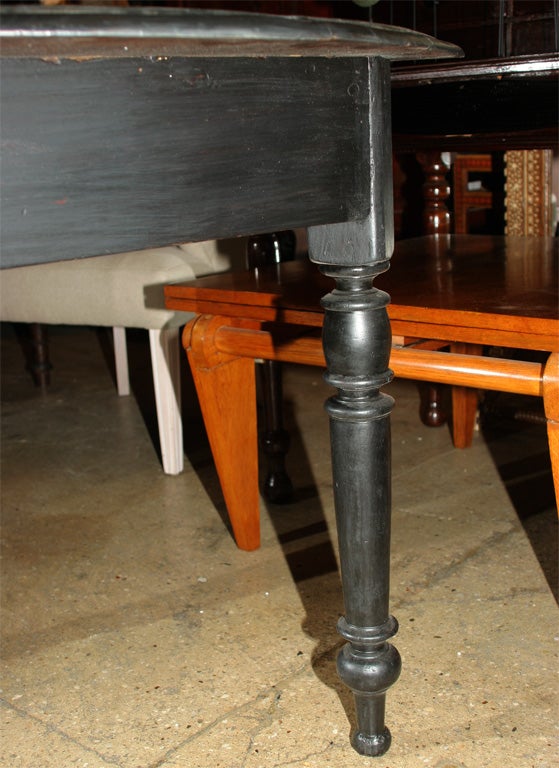 fluted half moon table