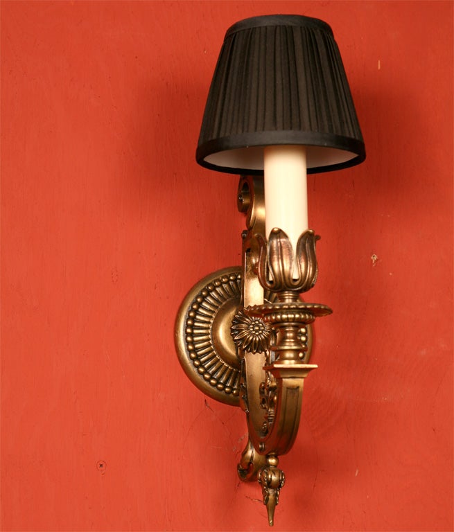 19th Century Pair High Art Wall Lights For Sale