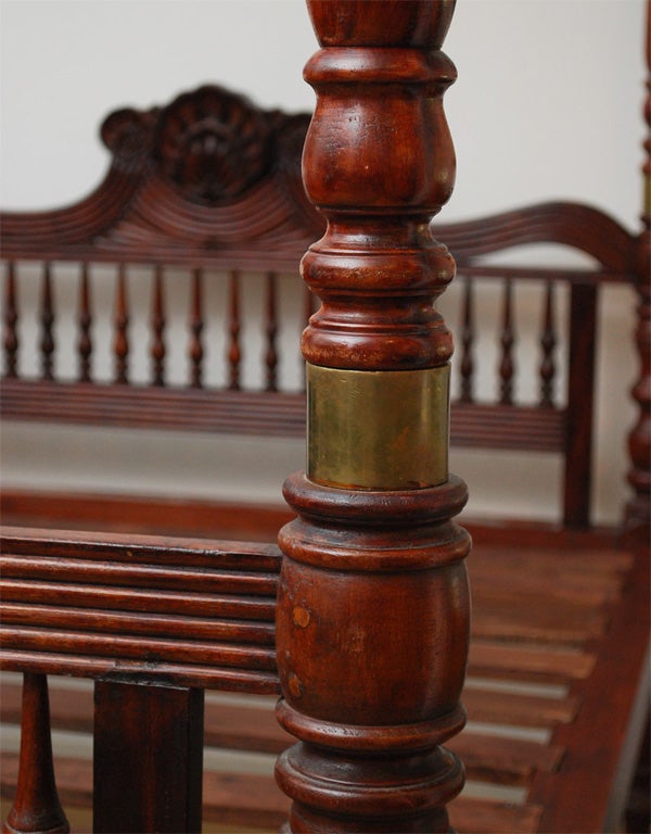 teak 4 poster bed