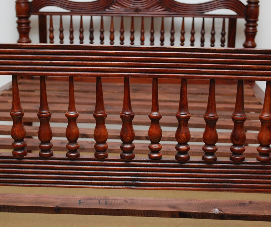 Indian Early 19th Century British Colonial Teak Four Poster Bed