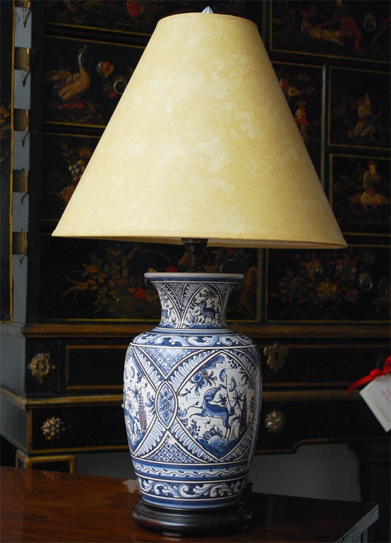 Portuguese Pair of Portugese Sintra Vase Lamps