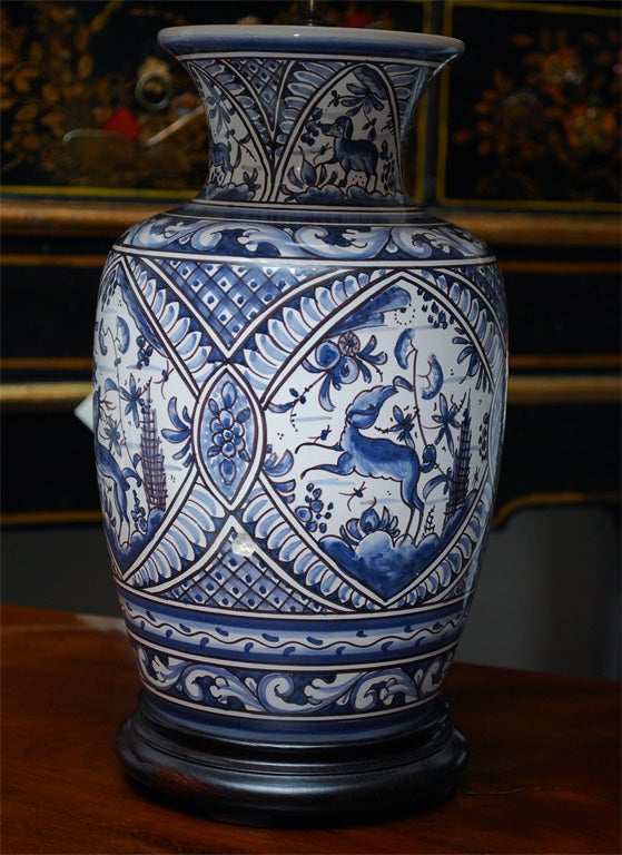 Contemporary Pair of Portugese Sintra Vase Lamps
