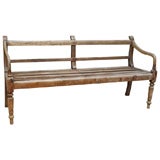 Antique 19th Century Anglo-Indian Teak Bench