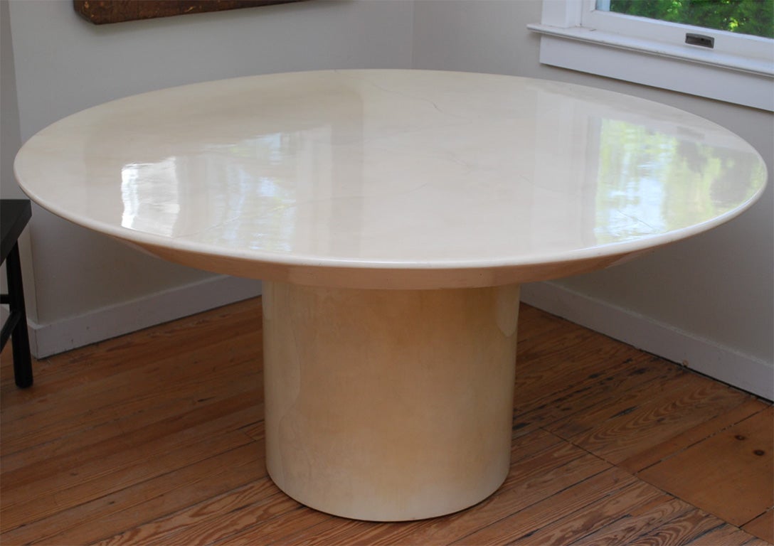 Karl Springer 60" Round Goat Skin Dinning table