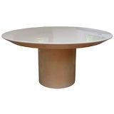 Used Karl Springer 60" Round Goat Skin Dinning table