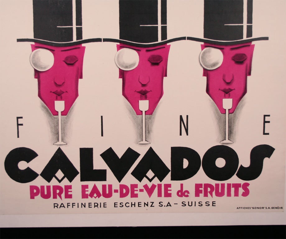 Original Swiss Art Deco Poster by Noel Fontanet, 1930