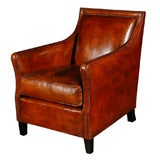 Leather Arm Chair by Jean de Merry
