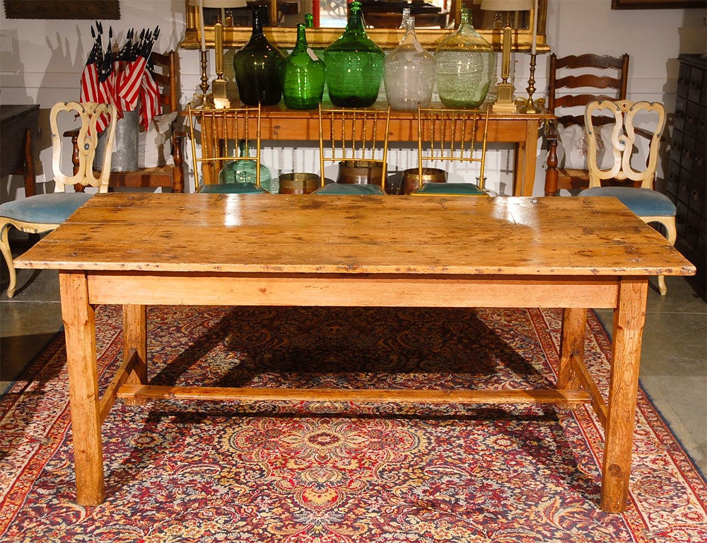 An old well used Irish farm house table that is full of character and has hosted lots and lots of people at dinner. Just the item for that rustic setting.<br />
Jefferson West Antiques offer over 3,000 items of furniture, lighting, mirrors and