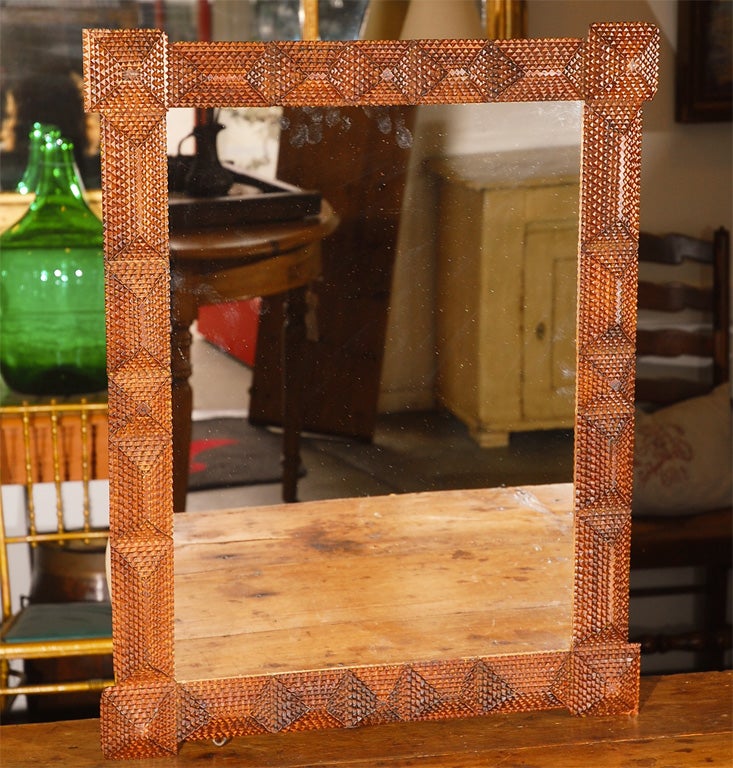 Pr Tramp Art Frames with Mirrors