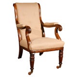 English Library Chair in Rosewood, Circa 1840