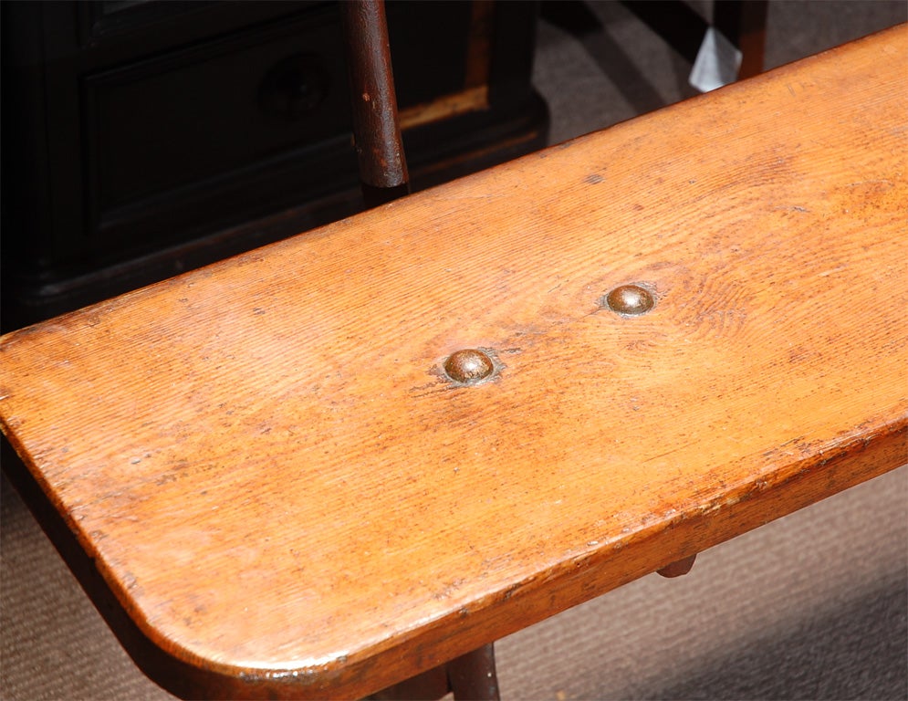 19th Century English Bench in Iron and Wood, circa 1890