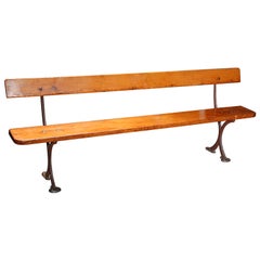 English Bench in Iron and Wood, circa 1890