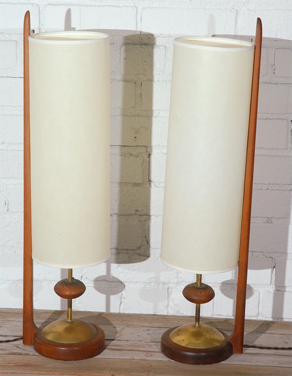 American Pair of Modeline Table Lamps