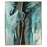 Vintage Large Abstract Oil Painting