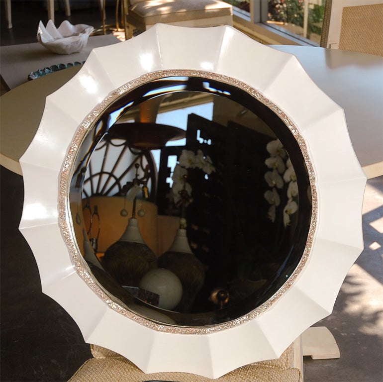 Round Scalloped Mirror
