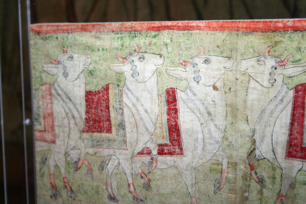 18th c. Indian Pichwai of Holy Cows 1