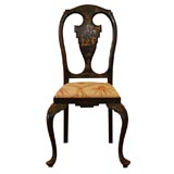 A Queen Anne Style Japanned Side Chair