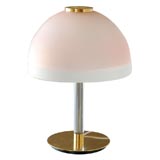 Murano Glass, Lucite and Brass Lamp by  Venini