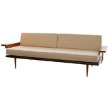 A Beautifully Sculpted Daybed in the Style of Peter Hvidt