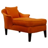 Vintage Orange Silk Chaise