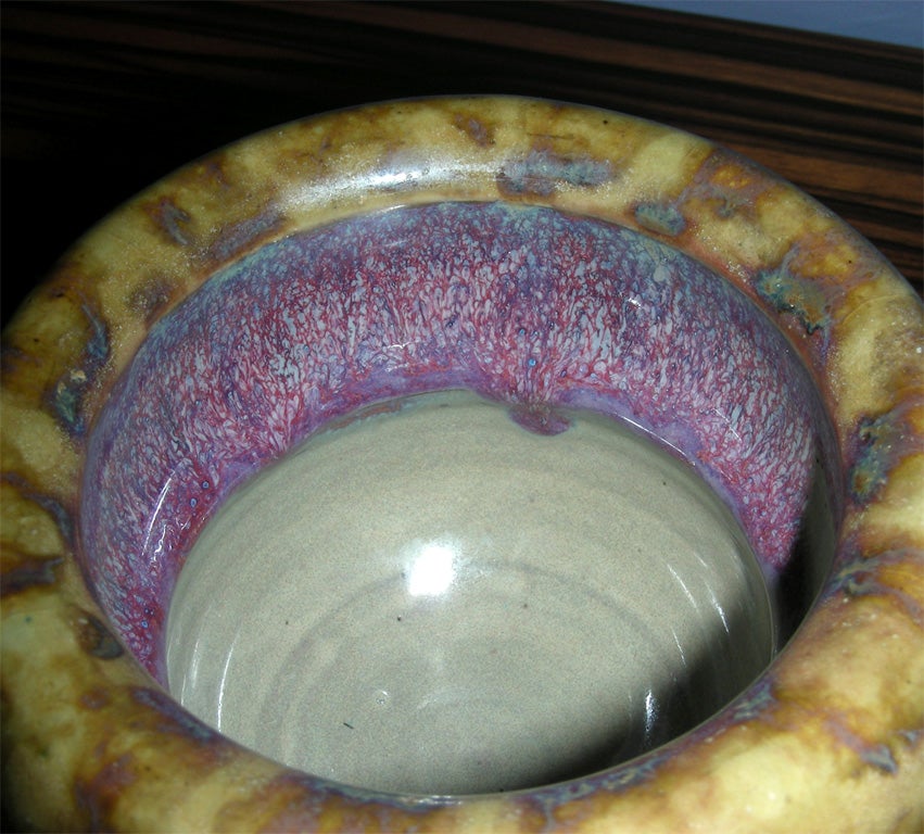 1940-1950 Ceramic Bowl Signed by Kieffer For Sale 4