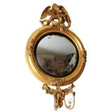 Gilt English Federal Style Dutch Convex Mirror 7