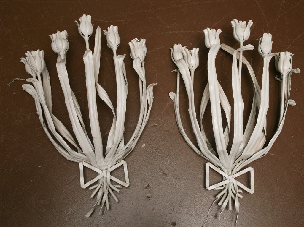 Pair of  1950's Tulip Sconces