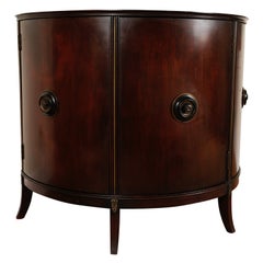 Demilune Mahogany Bar with Mirrored Top