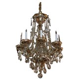 Louis XV Style Beaded Crystal Chandelier by Maison Jansen