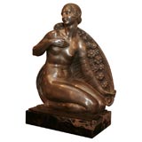 An Art Deco Bronze Sculpture by Descomps