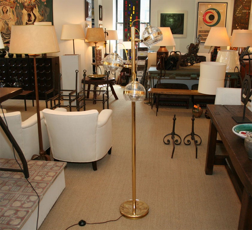 Glass Globe Floor Lamp