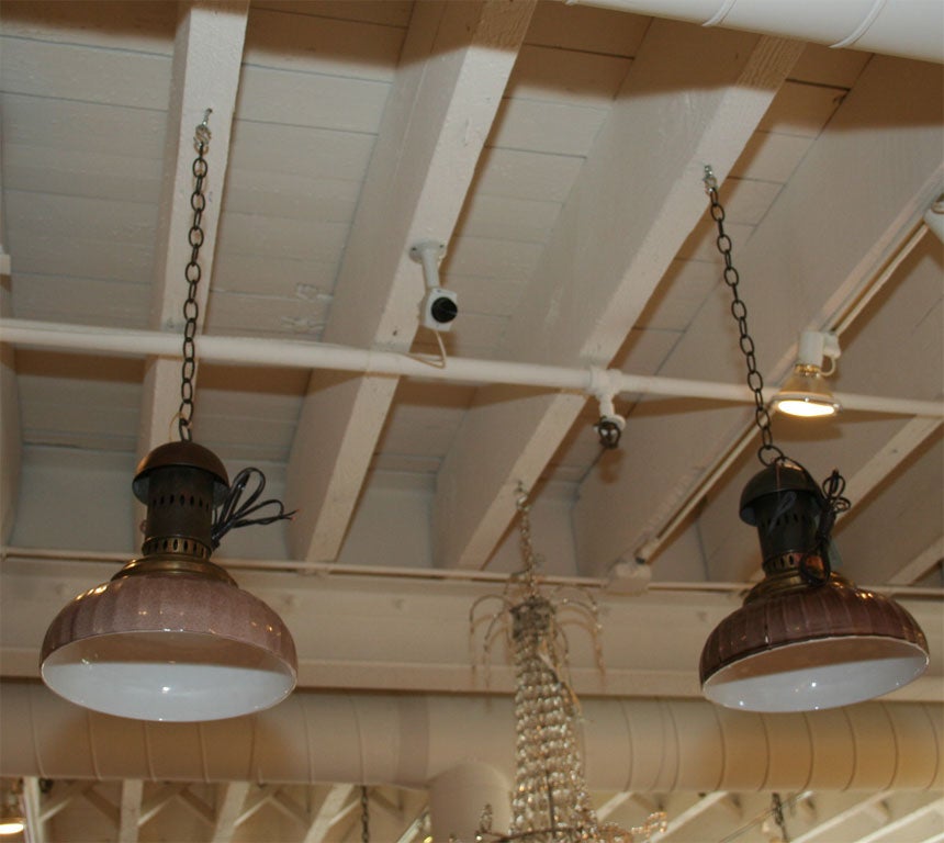 Procelain, Brass and Iron Light Fixtures