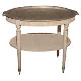 Swedish Tray Table with Pewter Insert